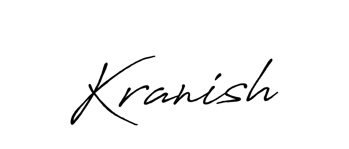 Create a beautiful signature design for name Kranish. With this signature (Antro_Vectra_Bolder) fonts, you can make a handwritten signature for free. Kranish signature style 7 images and pictures png