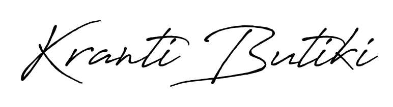 Designed for modern professionals: Kranti Butiki name signature crafted with Antro_Vectra_Bolder script. Ready for digital PDF workflows. Kranti Butiki signature style 7 images and pictures png