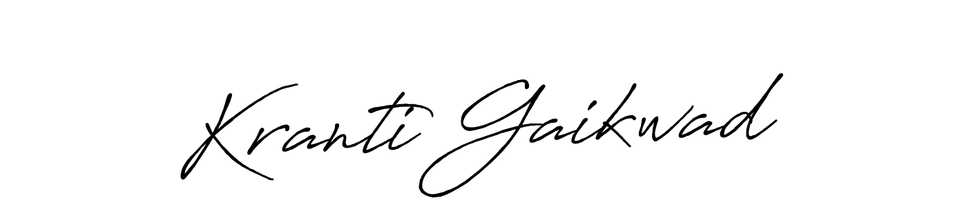 Make a beautiful signature design for name Kranti Gaikwad. With this signature (Antro_Vectra_Bolder) style, you can create a handwritten signature for free. Kranti Gaikwad signature style 7 images and pictures png