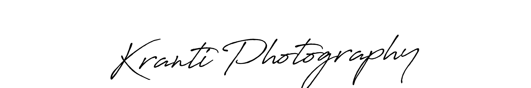 How to make Kranti Photography signature? Antro_Vectra_Bolder is a professional autograph style. Create handwritten signature for Kranti Photography name. Kranti Photography signature style 7 images and pictures png