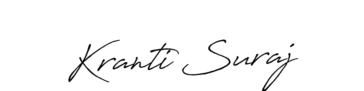 The best way (Antro_Vectra_Bolder) to make a short signature is to pick only two or three words in your name. The name Kranti Suraj include a total of six letters. For converting this name. Kranti Suraj signature style 7 images and pictures png