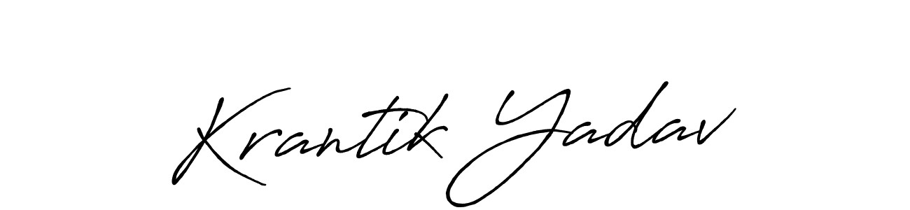 You should practise on your own different ways (Antro_Vectra_Bolder) to write your name (Krantik Yadav) in signature. don't let someone else do it for you. Krantik Yadav signature style 7 images and pictures png