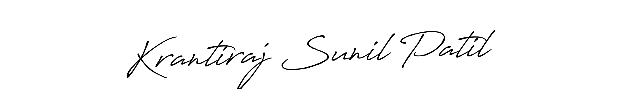 How to make Krantiraj Sunil Patil name signature. Use Antro_Vectra_Bolder style for creating short signs online. This is the latest handwritten sign. Krantiraj Sunil Patil signature style 7 images and pictures png