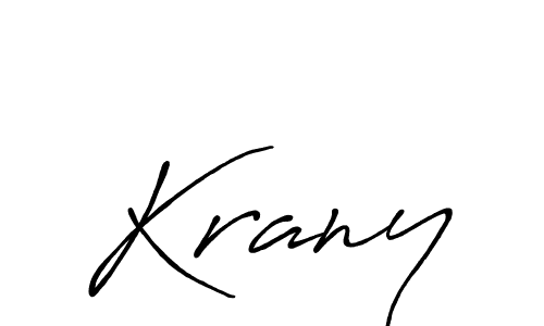 Make a beautiful signature design for name Krany. With this signature (Antro_Vectra_Bolder) style, you can create a handwritten signature for free. Krany signature style 7 images and pictures png
