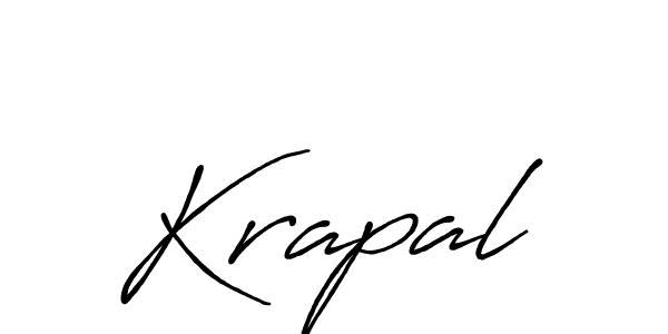 Make a beautiful signature design for name Krapal. With this signature (Antro_Vectra_Bolder) style, you can create a handwritten signature for free. Krapal signature style 7 images and pictures png