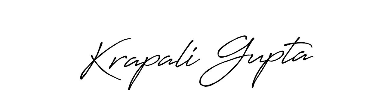 Also we have Krapali Gupta name is the best signature style. Create professional handwritten signature collection using Antro_Vectra_Bolder autograph style. Krapali Gupta signature style 7 images and pictures png