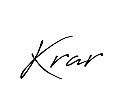 Also we have Krar name is the best signature style. Create professional handwritten signature collection using Antro_Vectra_Bolder autograph style. Krar signature style 7 images and pictures png