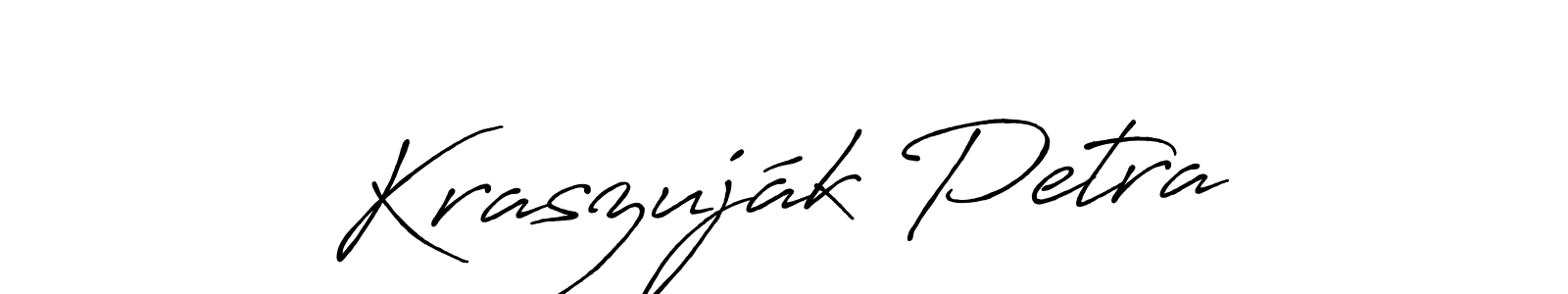 Use a signature maker to create a handwritten signature online. With this signature software, you can design (Antro_Vectra_Bolder) your own signature for name Kraszuják Petra. Kraszuják Petra signature style 7 images and pictures png