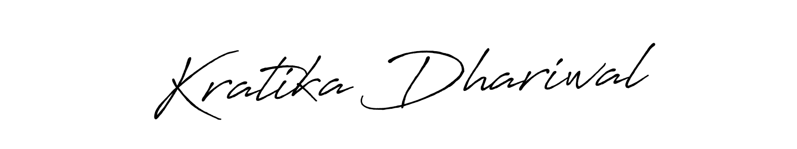 Antro_Vectra_Bolder is a professional signature style that is perfect for those who want to add a touch of class to their signature. It is also a great choice for those who want to make their signature more unique. Get Kratika Dhariwal name to fancy signature for free. Kratika Dhariwal signature style 7 images and pictures png
