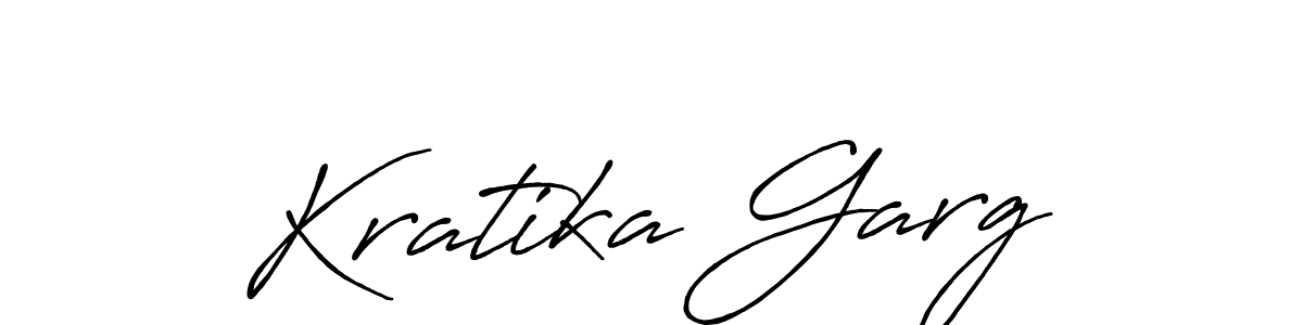 How to make Kratika Garg name signature. Use Antro_Vectra_Bolder style for creating short signs online. This is the latest handwritten sign. Kratika Garg signature style 7 images and pictures png