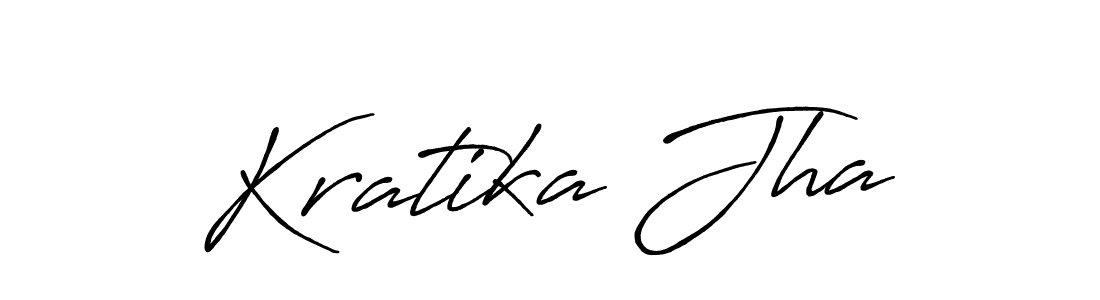 Design your own signature with our free online signature maker. With this signature software, you can create a handwritten (Antro_Vectra_Bolder) signature for name Kratika Jha. Kratika Jha signature style 7 images and pictures png