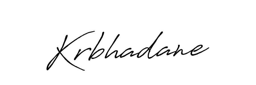 How to make Krbhadane name signature. Use Antro_Vectra_Bolder style for creating short signs online. This is the latest handwritten sign. Krbhadane signature style 7 images and pictures png