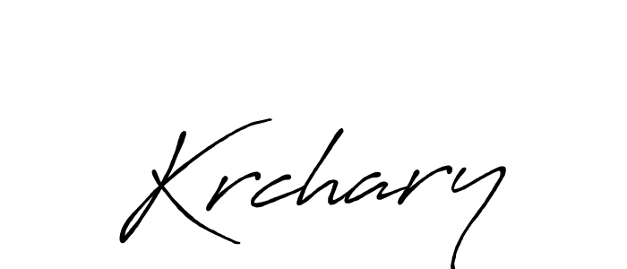 Make a beautiful signature design for name Krchary. With this signature (Antro_Vectra_Bolder) style, you can create a handwritten signature for free. Krchary signature style 7 images and pictures png