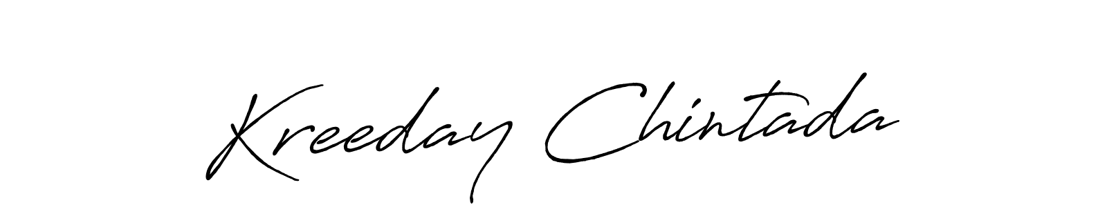 How to make Kreeday Chintada signature? Antro_Vectra_Bolder is a professional autograph style. Create handwritten signature for Kreeday Chintada name. Kreeday Chintada signature style 7 images and pictures png