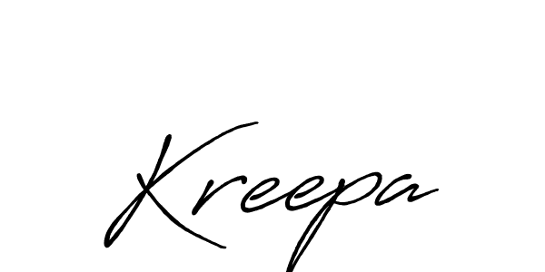 How to make Kreepa signature? Antro_Vectra_Bolder is a professional autograph style. Create handwritten signature for Kreepa name. Kreepa signature style 7 images and pictures png