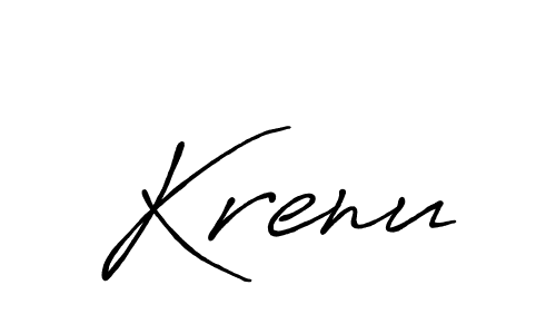 Make a beautiful signature design for name Krenu. With this signature (Antro_Vectra_Bolder) style, you can create a handwritten signature for free. Krenu signature style 7 images and pictures png
