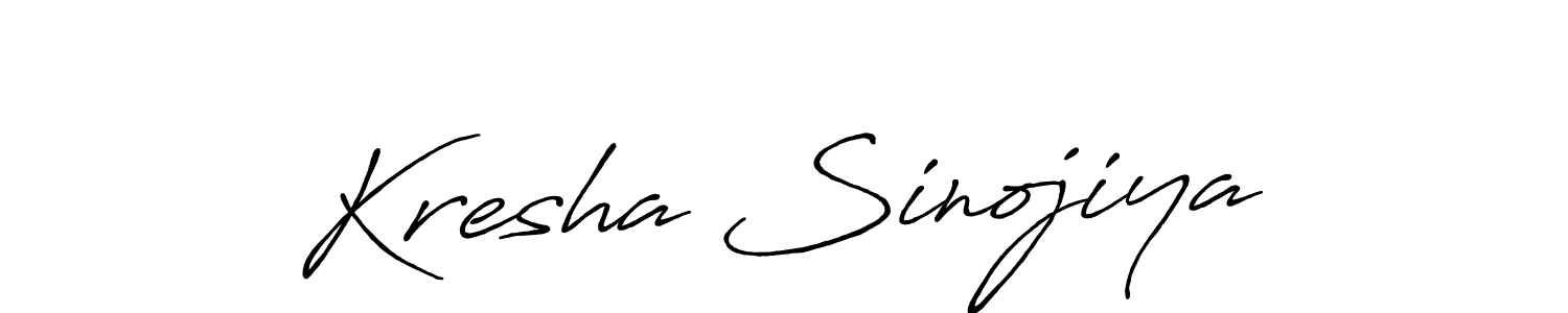 if you are searching for the best signature style for your name Kresha Sinojiya. so please give up your signature search. here we have designed multiple signature styles  using Antro_Vectra_Bolder. Kresha Sinojiya signature style 7 images and pictures png