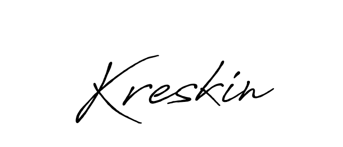 How to make Kreskin name signature. Use Antro_Vectra_Bolder style for creating short signs online. This is the latest handwritten sign. Kreskin signature style 7 images and pictures png