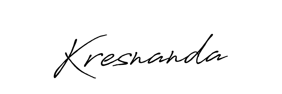 Here are the top 10 professional signature styles for the name Kresnanda. These are the best autograph styles you can use for your name. Kresnanda signature style 7 images and pictures png