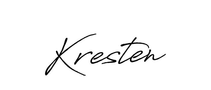 How to make Kresten signature? Antro_Vectra_Bolder is a professional autograph style. Create handwritten signature for Kresten name. Kresten signature style 7 images and pictures png