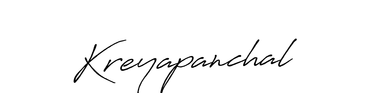 Create a beautiful signature design for name Kreyapanchal. With this signature (Antro_Vectra_Bolder) fonts, you can make a handwritten signature for free. Kreyapanchal signature style 7 images and pictures png