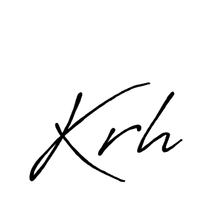 How to make Krh name signature. Use Antro_Vectra_Bolder style for creating short signs online. This is the latest handwritten sign. Krh signature style 7 images and pictures png