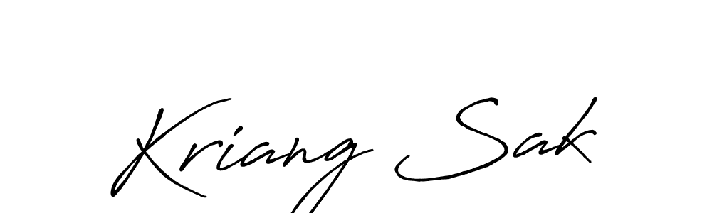 You can use this online signature creator to create a handwritten signature for the name Kriang Sak. This is the best online autograph maker. Kriang Sak signature style 7 images and pictures png