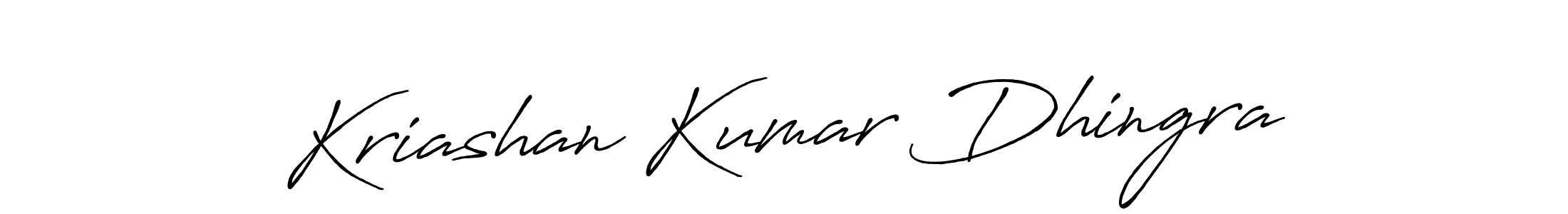 Design your own signature with our free online signature maker. With this signature software, you can create a handwritten (Antro_Vectra_Bolder) signature for name Kriashan Kumar Dhingra. Kriashan Kumar Dhingra signature style 7 images and pictures png