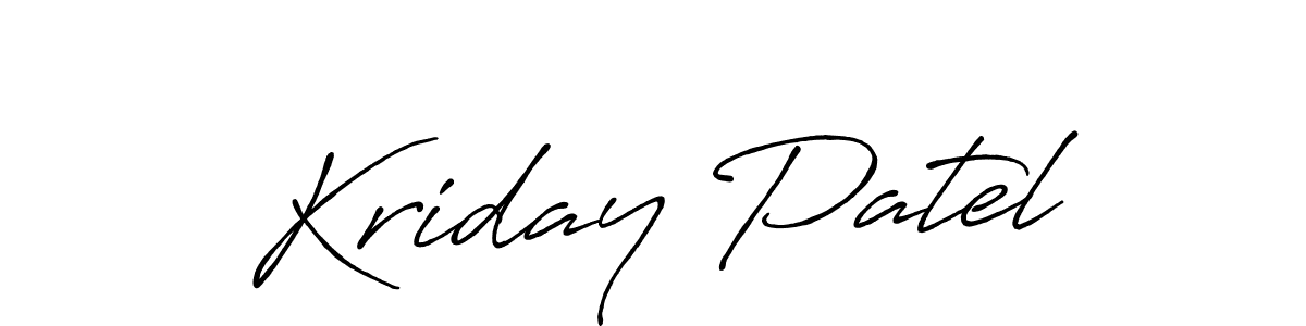 It looks lik you need a new signature style for name Kriday Patel. Design unique handwritten (Antro_Vectra_Bolder) signature with our free signature maker in just a few clicks. Kriday Patel signature style 7 images and pictures png