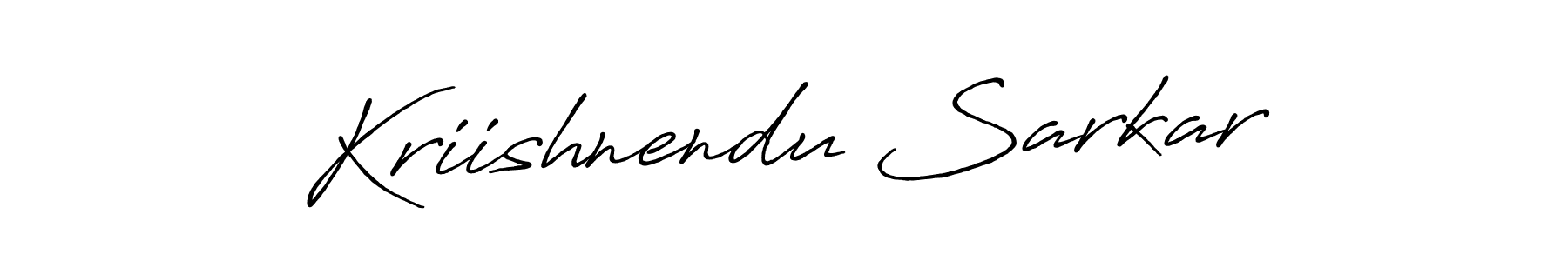 Create a beautiful signature design for name Kriishnendu Sarkar. With this signature (Antro_Vectra_Bolder) fonts, you can make a handwritten signature for free. Kriishnendu Sarkar signature style 7 images and pictures png