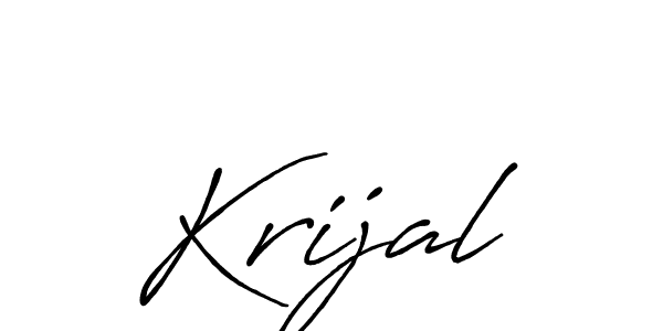 Create a beautiful signature design for name Krijal. With this signature (Antro_Vectra_Bolder) fonts, you can make a handwritten signature for free. Krijal signature style 7 images and pictures png