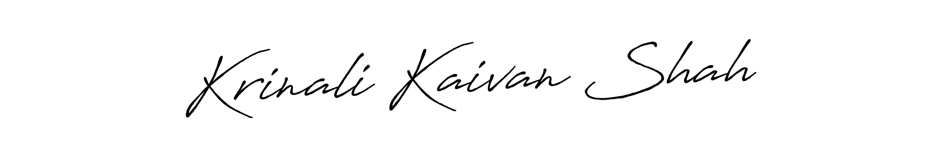 Use a signature maker to create a handwritten signature online. With this signature software, you can design (Antro_Vectra_Bolder) your own signature for name Krinali Kaivan Shah. Krinali Kaivan Shah signature style 7 images and pictures png