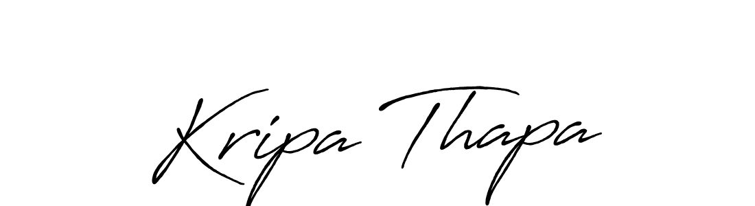 Use a signature maker to create a handwritten signature online. With this signature software, you can design (Antro_Vectra_Bolder) your own signature for name Kripa Thapa. Kripa Thapa signature style 7 images and pictures png