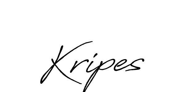 Make a beautiful signature design for name Kripes. With this signature (Antro_Vectra_Bolder) style, you can create a handwritten signature for free. Kripes signature style 7 images and pictures png