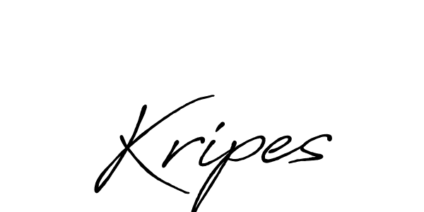 Make a beautiful signature design for name Kripes. With this signature (Antro_Vectra_Bolder) style, you can create a handwritten signature for free. Kripes signature style 7 images and pictures png