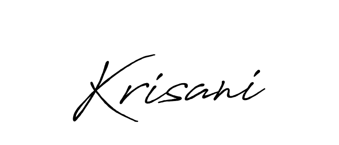 How to make Krisani signature? Antro_Vectra_Bolder is a professional autograph style. Create handwritten signature for Krisani name. Krisani signature style 7 images and pictures png