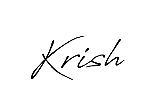 Create a beautiful signature design for name Krish. With this signature (Antro_Vectra_Bolder) fonts, you can make a handwritten signature for free. Krish signature style 7 images and pictures png