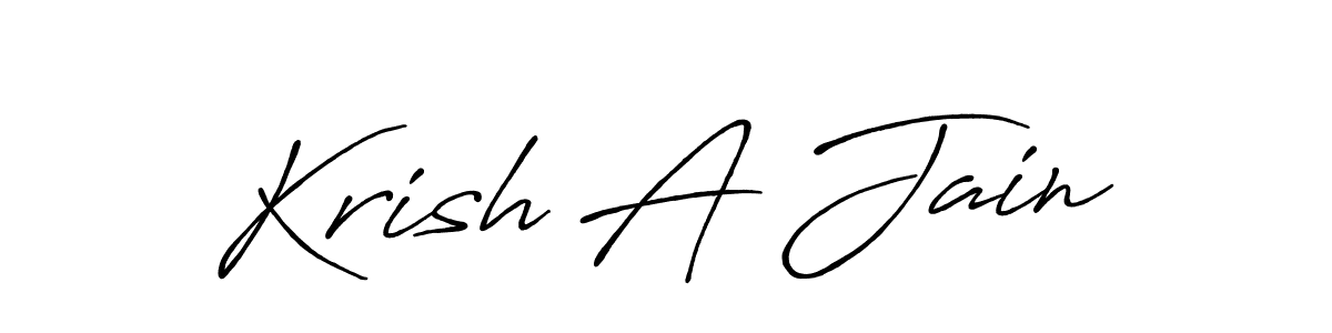 Use a signature maker to create a handwritten signature online. With this signature software, you can design (Antro_Vectra_Bolder) your own signature for name Krish A Jain. Krish A Jain signature style 7 images and pictures png