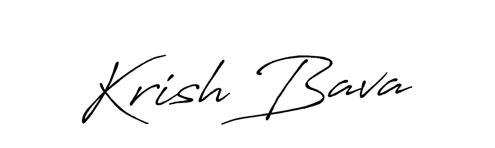 Create a beautiful signature design for name Krish Bava. With this signature (Antro_Vectra_Bolder) fonts, you can make a handwritten signature for free. Krish Bava signature style 7 images and pictures png