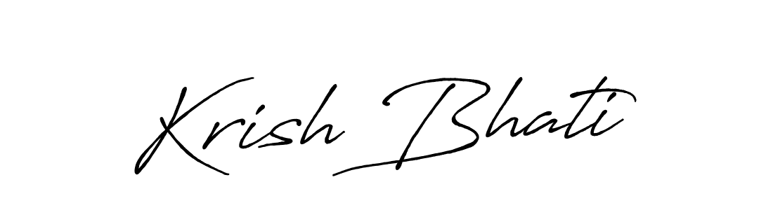 It looks lik you need a new signature style for name Krish Bhati. Design unique handwritten (Antro_Vectra_Bolder) signature with our free signature maker in just a few clicks. Krish Bhati signature style 7 images and pictures png