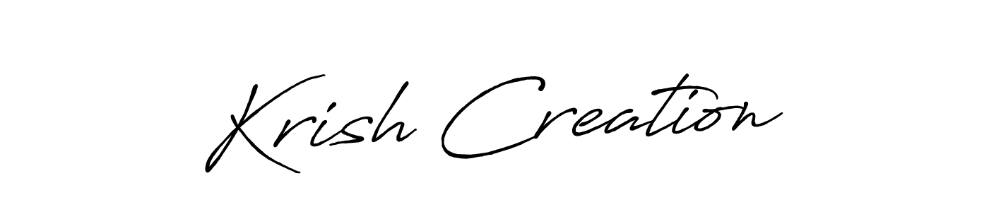 Design your own signature with our free online signature maker. With this signature software, you can create a handwritten (Antro_Vectra_Bolder) signature for name Krish Creation. Krish Creation signature style 7 images and pictures png