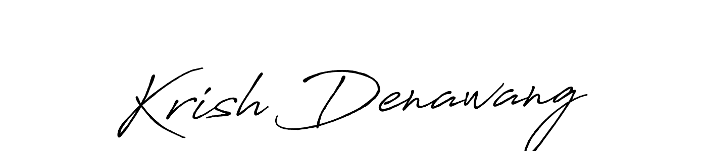 Similarly Antro_Vectra_Bolder is the best handwritten signature design. Signature creator online .You can use it as an online autograph creator for name Krish Denawang. Krish Denawang signature style 7 images and pictures png