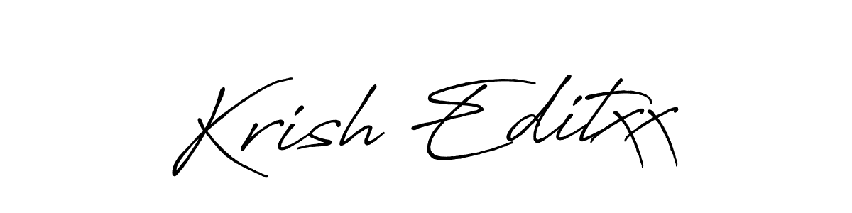 Krish Editxx stylish signature style. Best Handwritten Sign (Antro_Vectra_Bolder) for my name. Handwritten Signature Collection Ideas for my name Krish Editxx. Krish Editxx signature style 7 images and pictures png