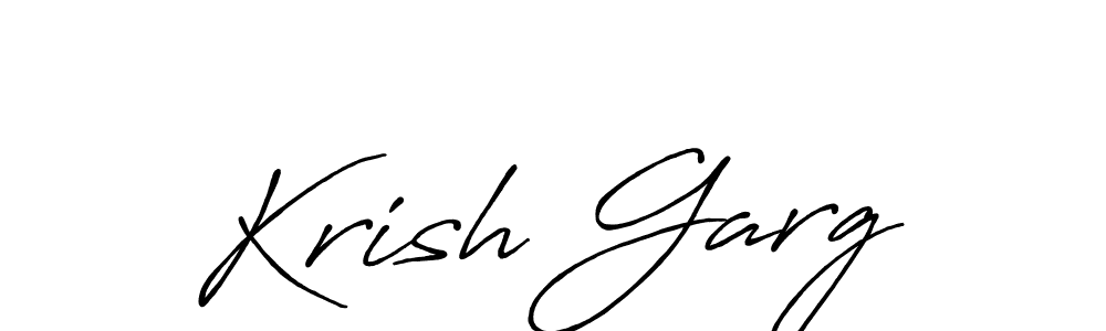 Krish Garg stylish signature style. Best Handwritten Sign (Antro_Vectra_Bolder) for my name. Handwritten Signature Collection Ideas for my name Krish Garg. Krish Garg signature style 7 images and pictures png