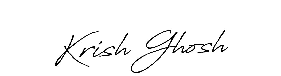 Krish Ghosh stylish signature style. Best Handwritten Sign (Antro_Vectra_Bolder) for my name. Handwritten Signature Collection Ideas for my name Krish Ghosh. Krish Ghosh signature style 7 images and pictures png