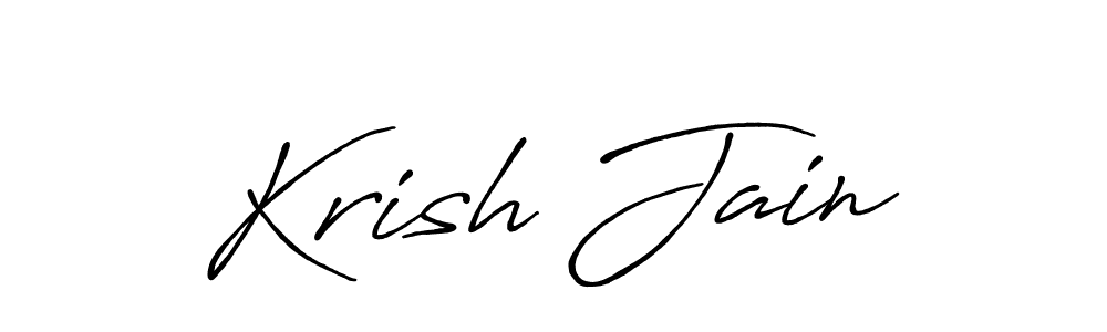 Also we have Krish Jain name is the best signature style. Create professional handwritten signature collection using Antro_Vectra_Bolder autograph style. Krish Jain signature style 7 images and pictures png