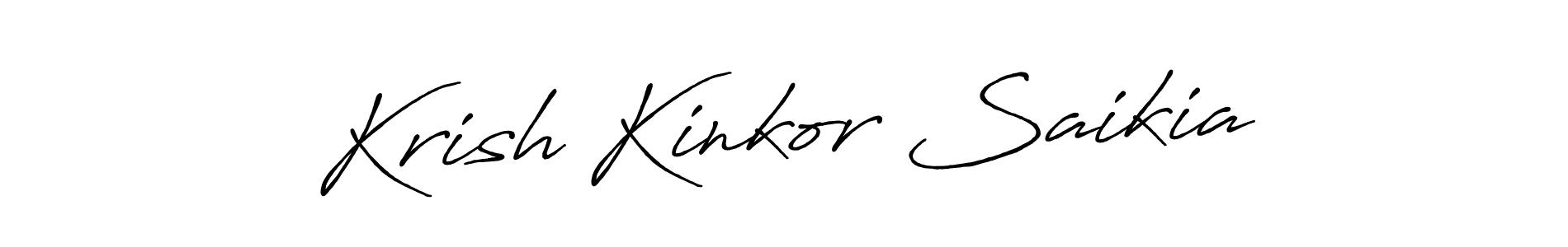 Antro_Vectra_Bolder is a professional signature style that is perfect for those who want to add a touch of class to their signature. It is also a great choice for those who want to make their signature more unique. Get Krish Kinkor Saikia name to fancy signature for free. Krish Kinkor Saikia signature style 7 images and pictures png