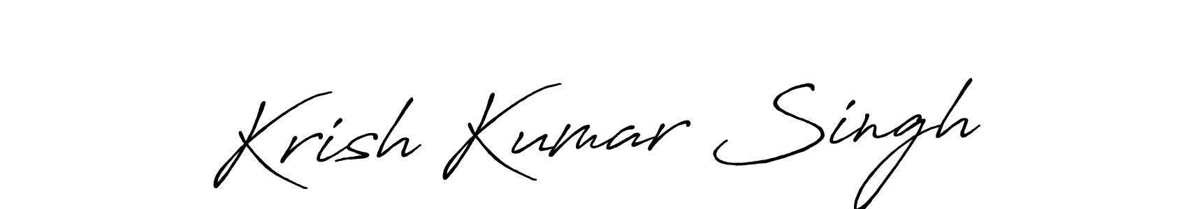 Design your own signature with our free online signature maker. With this signature software, you can create a handwritten (Antro_Vectra_Bolder) signature for name Krish Kumar Singh. Krish Kumar Singh signature style 7 images and pictures png