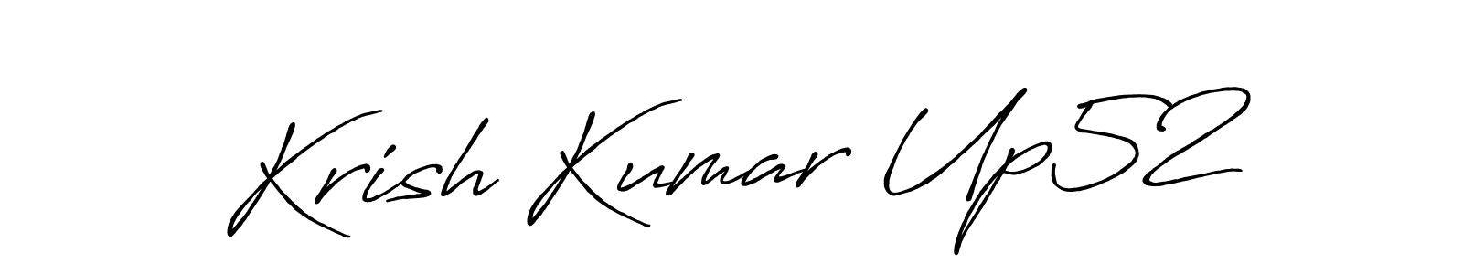 Krish Kumar Up52 stylish signature style. Best Handwritten Sign (Antro_Vectra_Bolder) for my name. Handwritten Signature Collection Ideas for my name Krish Kumar Up52. Krish Kumar Up52 signature style 7 images and pictures png