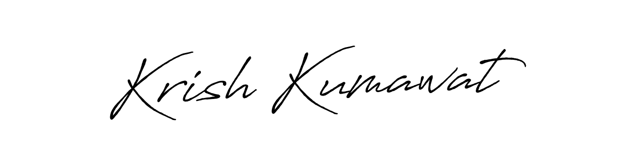 You should practise on your own different ways (Antro_Vectra_Bolder) to write your name (Krish Kumawat) in signature. don't let someone else do it for you. Krish Kumawat signature style 7 images and pictures png